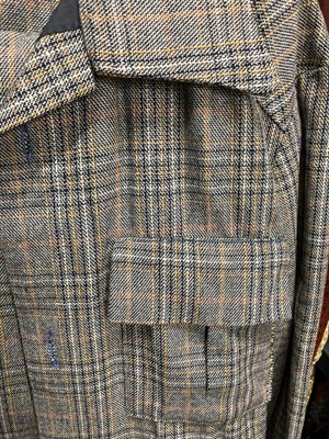 Lot 2096 - Circa 1950s and Later Gentlemen's Clothing, comprising a brown striped wool jacket; Rowcliffes...