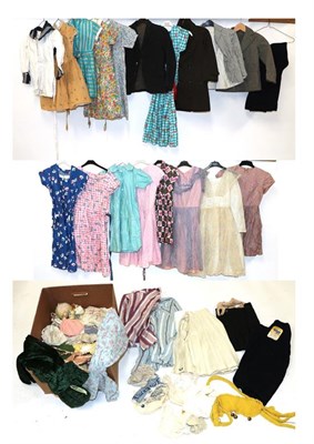 Lot 2147 - Assorted Circa 1930-60s Children's Costume, including printed cotton girls dresses, pair of...