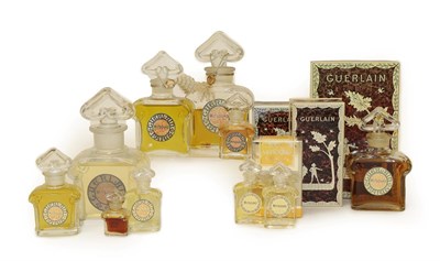 Lot 2168 - Guerlain Glass Dummy Factices and Scents, comprising seven Mitsouki dummy and scent bottles,...