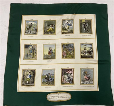 Lot 2170 - Versace Silk Scarf 'Atelier Musicale', depicting lutes, angels with instruments, within a gold...