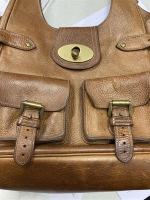 Lot 2175 - Mulberry Annie Brown Darwin Leather Shoulder Bag, two front pockets, buckle fastening to these...