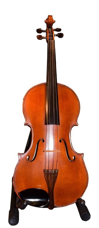 Lot 3005 - Viola 16 1/4'' two piece back by John Mather, labelled 'John Mather Harrogate 1989 No.14' case,...