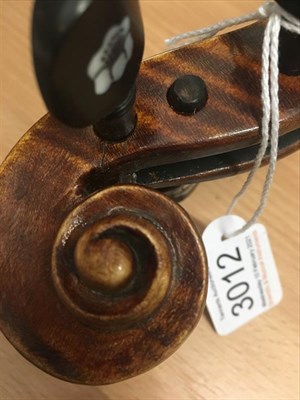Lot 3012 Violin 14 1 8 One Piece Back Labelled Lot 3012 Violin 14 1 8 One Piece Back Labelled