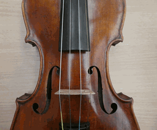 Lot 3012 - Violin 14 1/8'' one piece back labelled ''Alex Smillie,  fecit Crosshill, Glasgow 1900 No.132''