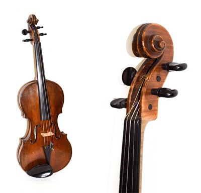 Lot 3013 - Violin 14 1/8'' one piece back, labelled 'Charotte Millot ** Mirecourt'