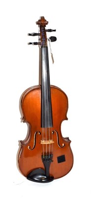 Lot 3017 - Violin 14 1/8'' two piece back, labelled 'Nicolas Bertholini Luthier de S.M.L'Emperor et de la...