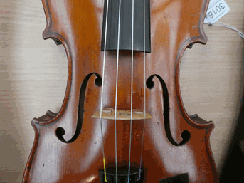 Lot 3017 - Violin 14 1/8'' two piece back, labelled 'Nicolas Bertholini Luthier de S.M.L'Emperor et de la...