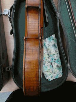 Lot 3020 - Violin 14'' two piece back, ebony fingerboard, no label, shows evidence of head/neck graft...