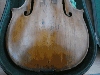 Lot 3020 - Violin 14'' two piece back, ebony fingerboard, no label, shows evidence of head/neck graft...