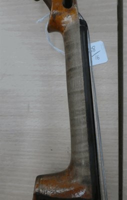 Lot 3022 - Violin 14'' two piece back, with illegible label