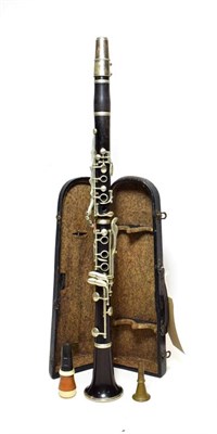 Lot 3025 - Clarinet By F. Buisson (Paris) bell and upper joint both stamped with maker's name, with...
