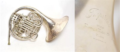 Lot 3025A - French Horn four valve double, engraved 'Imperial Made By Boosey & Hawkes Ltd, London, Made In...