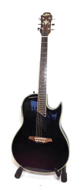 Lot 3029 - Aria Electro-Acoustic Guitar plastic bowl back, single cut away, slotted sound hole, Fishman...