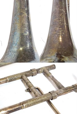 Lot 3029 - Trombone By Boosey & Hawkes Ltd bell stamped 'L.P. Artist's Perfected' and 'N.H. D.G.A. No627';...