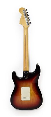Lot 3037 - Fender Stratocaster Guitar 1976  serial no.7667692, Made in USA, black sunburst finish with...
