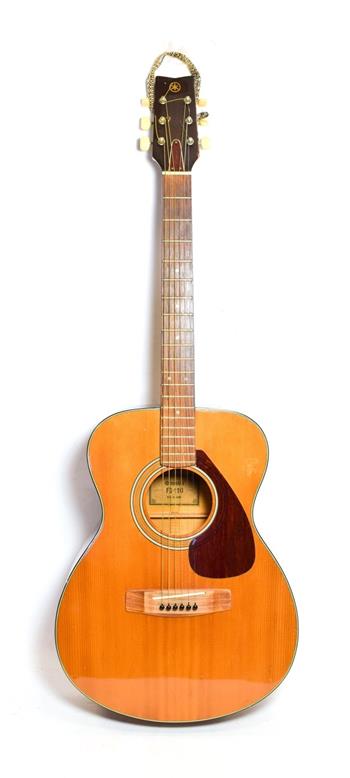 Lot 3040 - Yamaha FG110 Acoustic Guitar Made in Taiwan no.30808409 stamped on top bracing visible through...