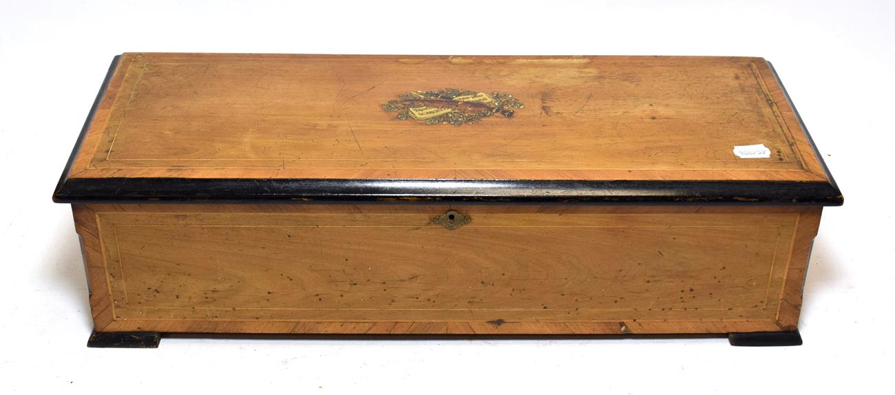 Lot 3054 - A Musical Box Playing Twelve Airs, Almost Certainly By B. A. Bremond, circa 1890, with single...
