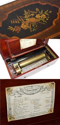Lot 3055 - A Good Piano-Forte Two-Per-Turn Musical Box, By Nicole Frères, serial No. 43287, Gamme No....