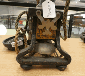 Lot 3063 - Ericsson 'Eiffel Tower' Desk Telephone, circa 1900, with cast iron shaped base, nickel-plated...