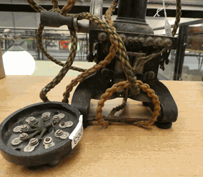 Lot 3063 - Ericsson 'Eiffel Tower' Desk Telephone, circa 1900, with cast iron shaped base, nickel-plated...