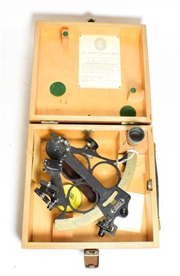 Lot 3068 - Hezzanith Instrument Works Sextant with certificate no.66228 dated 10th May 1966 (cased)