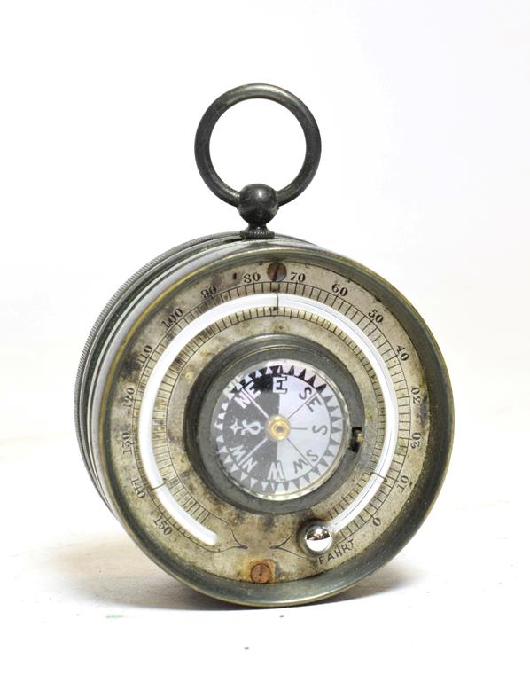 Lot 3077 - Thomas Armstrong & Brother Pocket Compensated Barometer 1 7/8'' diameter, with barometer to one...