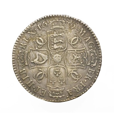 Lot 4007 - Charles II 1679 Halfcrown. Obv: Fourth laureate and draped bust right. Rev: Cruciform shields,...