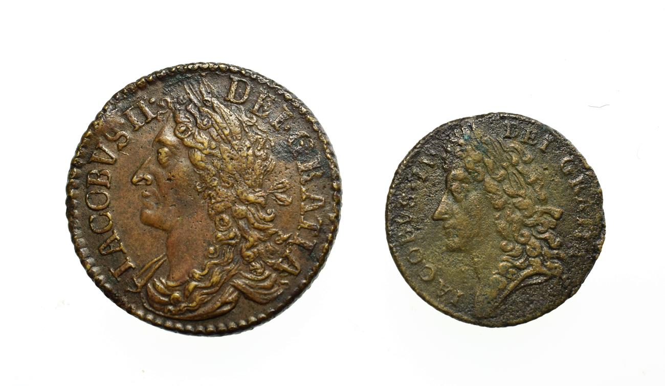Lot 4011 - Ireland, James II, 1689 Gun Money Halfcrown. Type I. Obv: Laureate and draped bust left. Rev: Crown