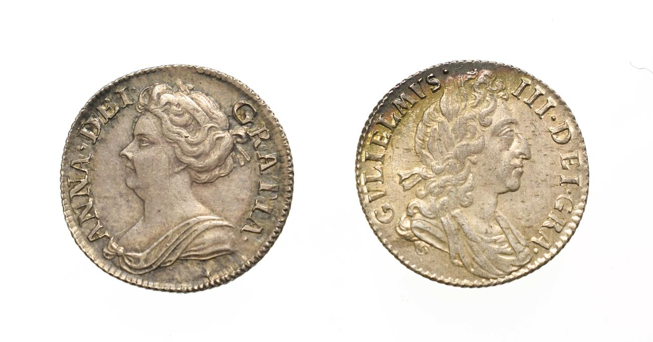 Lot 4014 - William III, 1697 Sixpence. Obv: Laureate and draped bust right. Rev: Cruciform shields. S....