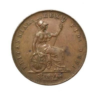Lot 4028 - George IV, 1826 Halfpenny. Obv: Laureate head of George IV left. Rev: Britannia seated left. S....