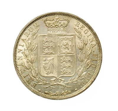 Lot 4032 - Victoria, 1885 Halfcrown. Type A5. Obv: Young head of Victoria left. Rev: Crowned shield of...