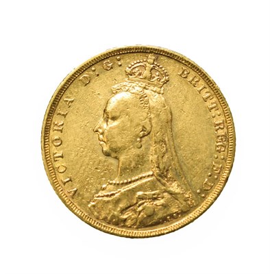 Lot 4034 - Victoria, 1889 Melbourne Mint Sovereign. Obv: Jubilee bust of Vicroia right, JEB on truncation...