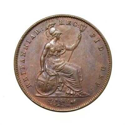 Lot 4036 - Victoria, 1841 Penny. Obv: Young head left, W.W. on truncation, 1841 below. Rev: Britannia...