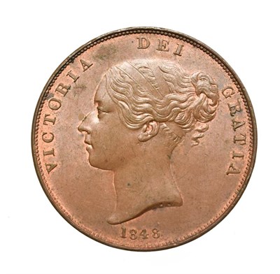 Lot 4039 - Victoria, 1848 Penny. Obv: Young head left, W.W. on truncation, 1848 below. Rev: Britannia...