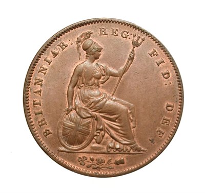 Lot 4039 - Victoria, 1848 Penny. Obv: Young head left, W.W. on truncation, 1848 below. Rev: Britannia...