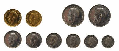 Lot 4088 - George V, 1911 Coronation 10-Coin Proof Set consisting of: sovereign, half-sovereign,...