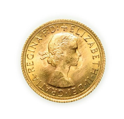 Lot 4111 - Elizabeth II, 1966 Sovereign. First portrait of Elizabeth II right, by engraver Mary Gillick....