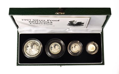 Lot 4141 - Elizabeth II, 1997 Silver Proof 'Britannia' 4-Coin Set. Each with an obverse depicting the...