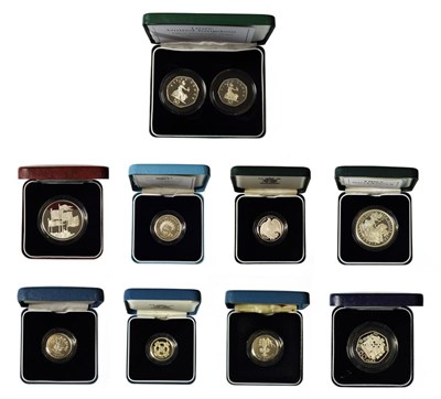 Lot 4163 - Great Britain, A Collection of 10 x Silver Proof Coins consisting of: 1996 'HRH 70th birthday'...