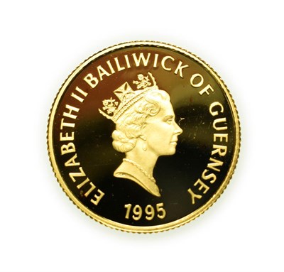 Lot 4189 - Guernsey, 1995 Gold Proof Twenty Five Pounds. 7.81 g 24ct gold. Obv: Third crowned portrait of...
