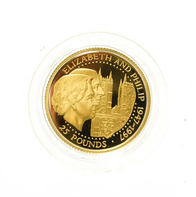 Lot 4190 - Guernsey, 1997 Gold Proof Twenty Five Pounds. 8.43g 22ct gold. Obv: Third crowned portrait of...