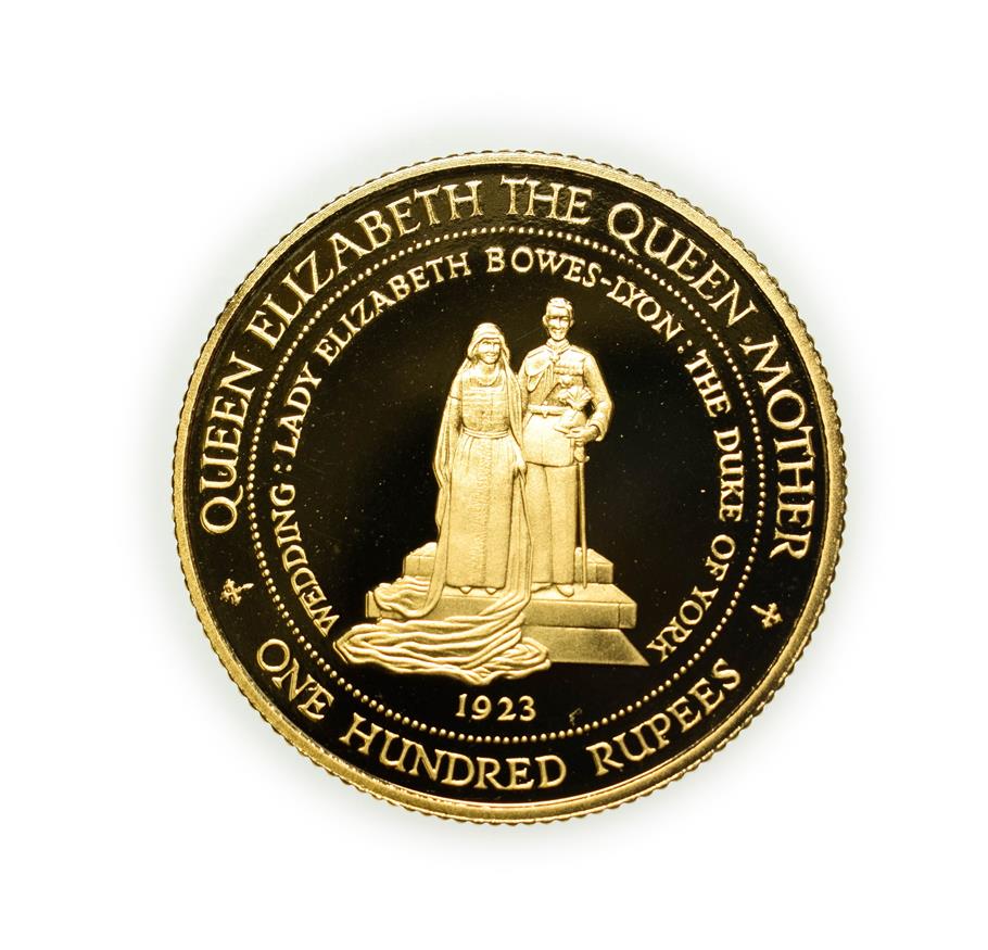 Lot 4199 - Seychelles, 1995 Gold Proof 100 Rupees. 7.78 g 14ct gold. Obv: Coat of arms of Seychelles. Rev:...