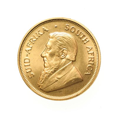 Lot 4201 - South Africa, 1974 Krugerrand. 1 oz. fine gold (.999). Obv: Bust of Paul Kruger left. Rev:...