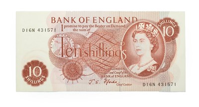 Lot 4242 - 19 x Great Britain Ten Shilling Notes. 1961 - 1970. Brown on multi colour underprint. Obv:...