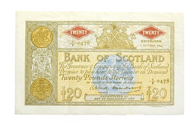 Lot 4273 - Scotland, Bank of Scotland 1963 Twenty Pounds, Lord Bilsland and Sir W. Watson signatures,...
