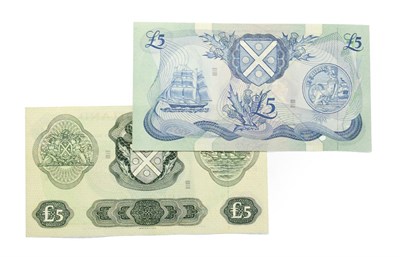 Lot 4275 - Scotland, 2 x Uncirculated Bank of Scotland   1969 five pounds. 8/12/1969 C0365238. P. 109b....
