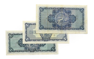 Lot 4280 - Scotland, 3 x British Linen Bank One Pounds.   8/04/1944 U/I 219898 P. 157b. Extremely Fine....