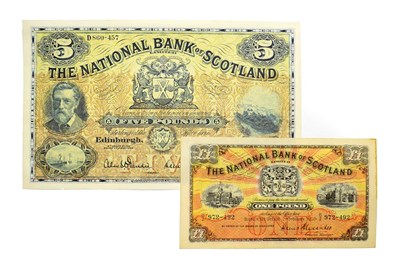 Lot 4297 - Scotland, 2 x National Bank of Scotland Bank notes.   02/02/1959 £1. B/Z 972492. P. 258c....