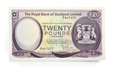 Lot 4310 - Scotland, Royal Bank of Scotland Limited, 1977 Twenty Pounds, J. B. Burke signature, serial number