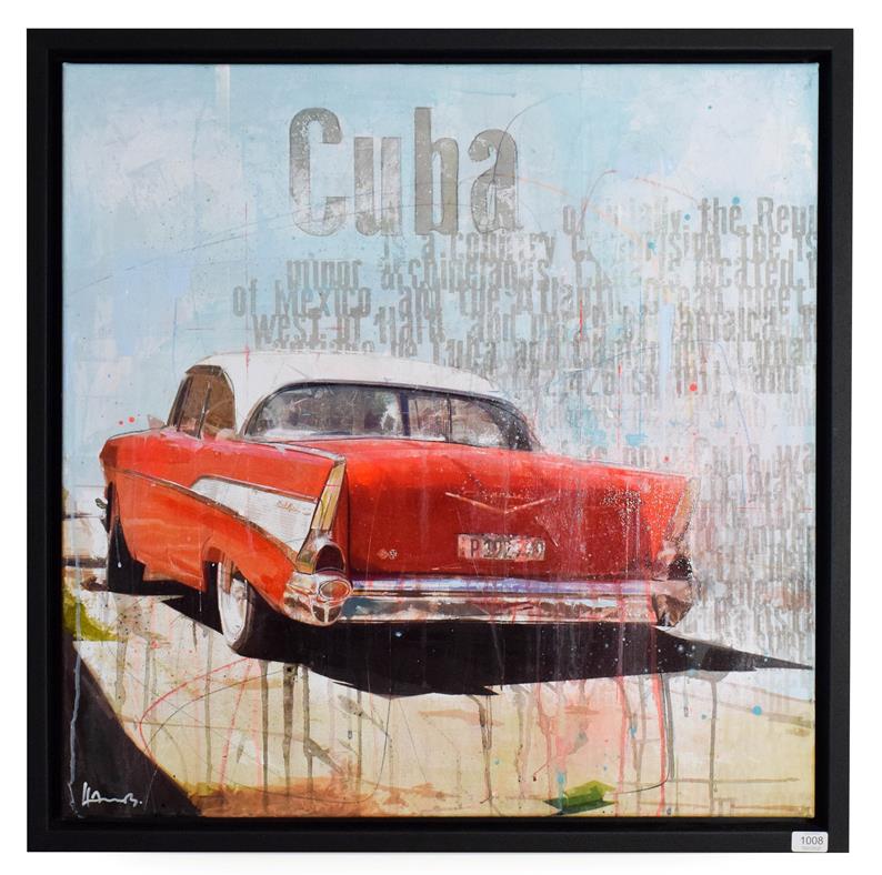 Lot 1008 - Markus Haub (b.1972) German ''Cuba'' Signed, oil on canvas, 80cm by 80cm  Artist's Resale...